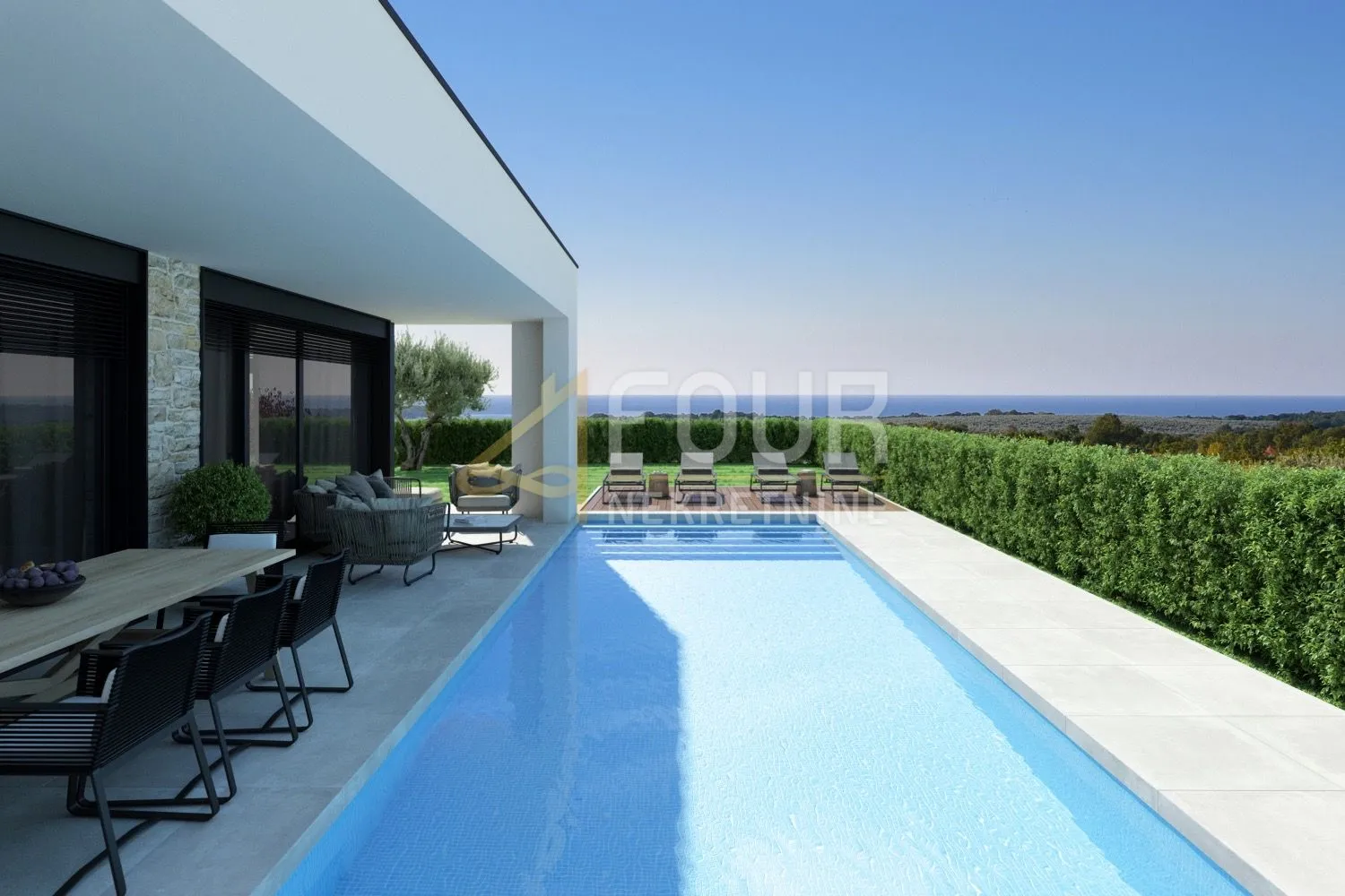 istra, poreč - okolica, luksuzna vila s bazenom i pogledom na more - slika 4