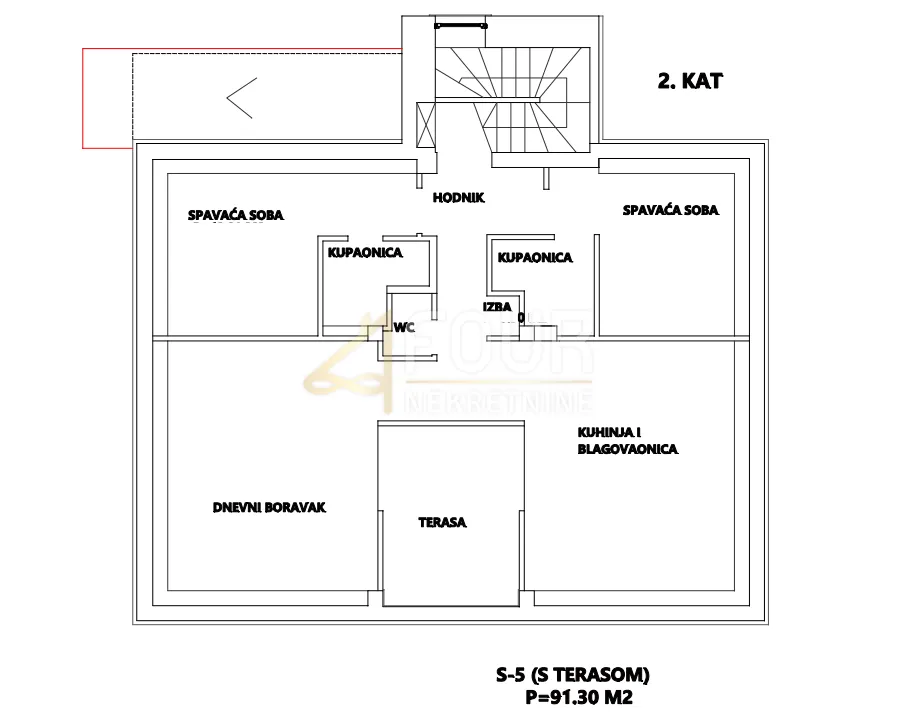 rijeka, podmurvice, 91.30m2, penthouse, 2s+db, terasa - slika 3