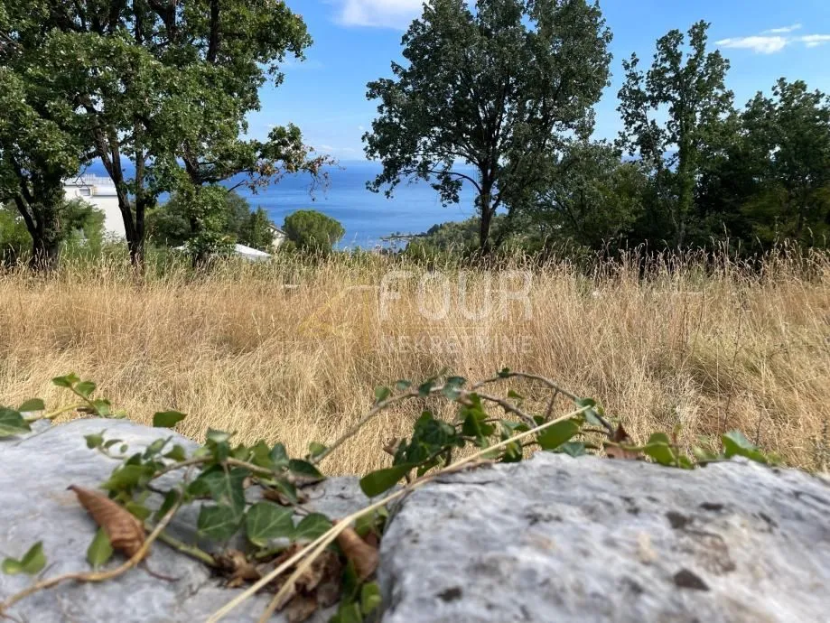 opatija, ičići, građevinsko zemljište 649m2, pogled na more - slika 2