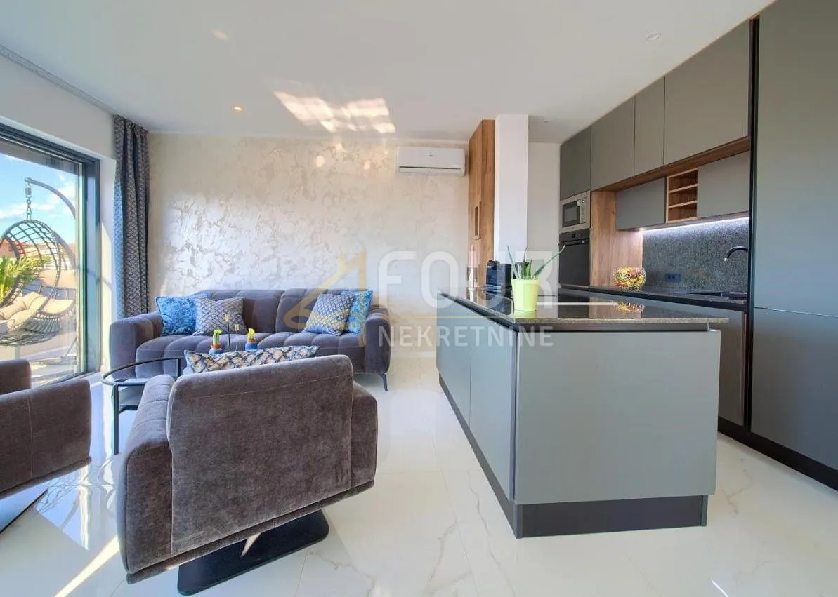 otok krk, malinska, penthouse 95.82m2 - u naravi 2 stana, pogled na more - slika 3