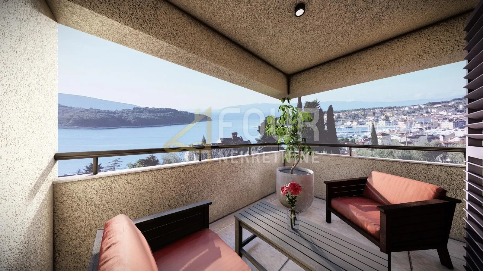 otok cres, cres, moderna novogradnja, 119.92m2, 3s+db, pogled na more - slika 7