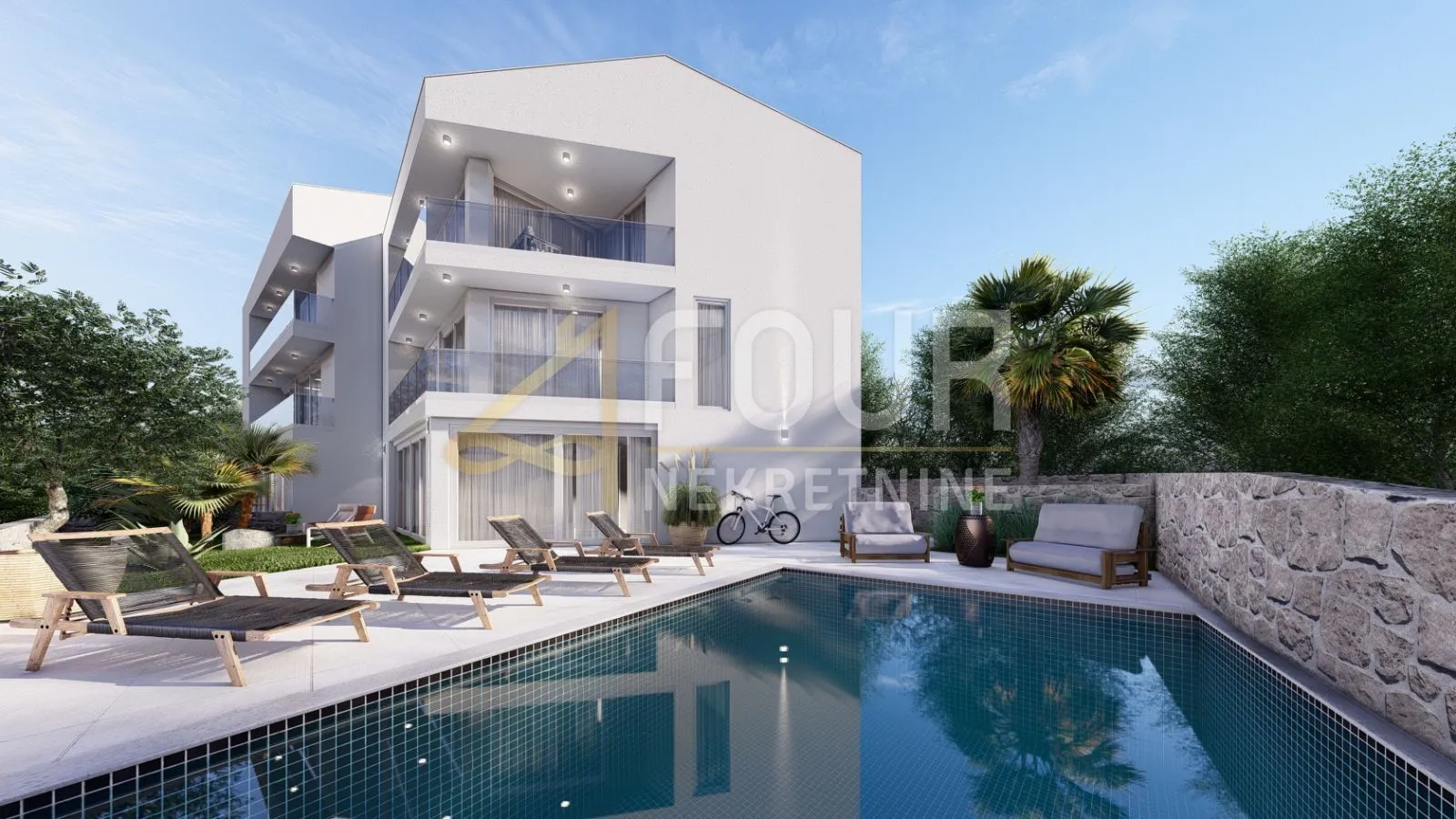 otok krk, soline, novogradnja, penthouse, 2 terase, pogled - slika 2
