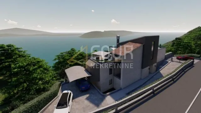 mošćenice, zemljište za vilu s bazenom, panoramski pogled - slika 12
