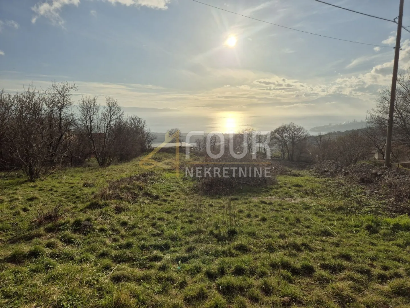 Hreljin, građevinsko zemljište, 1.265m2, pogled na more - Hreljin, Bakar