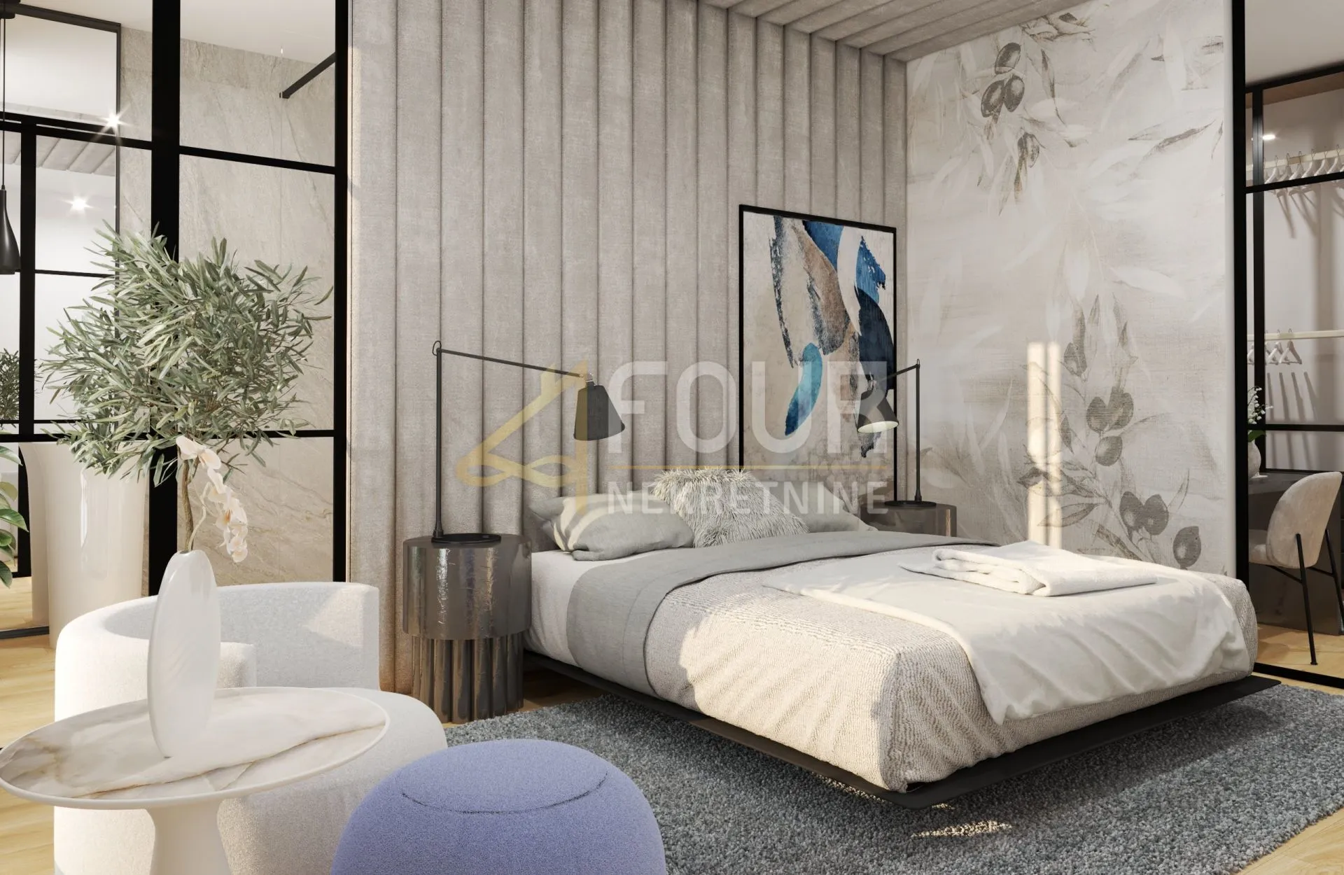 opatija, volosko, luksuzni dvoetažni stan, 109.62m2, 2s+db, terasa, pogled na more - slika 6