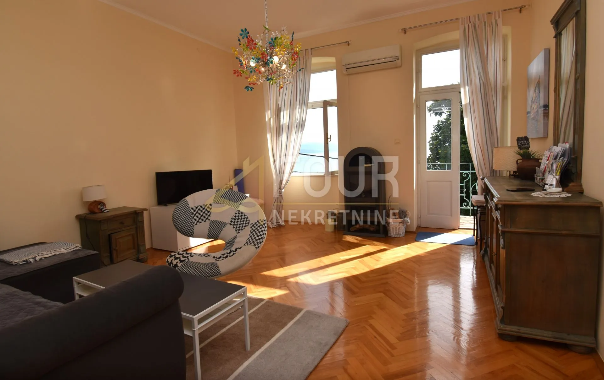 opatija, etaža, 60.40m2, 1s+db, balkon+terasa, pogled na more - slika 3