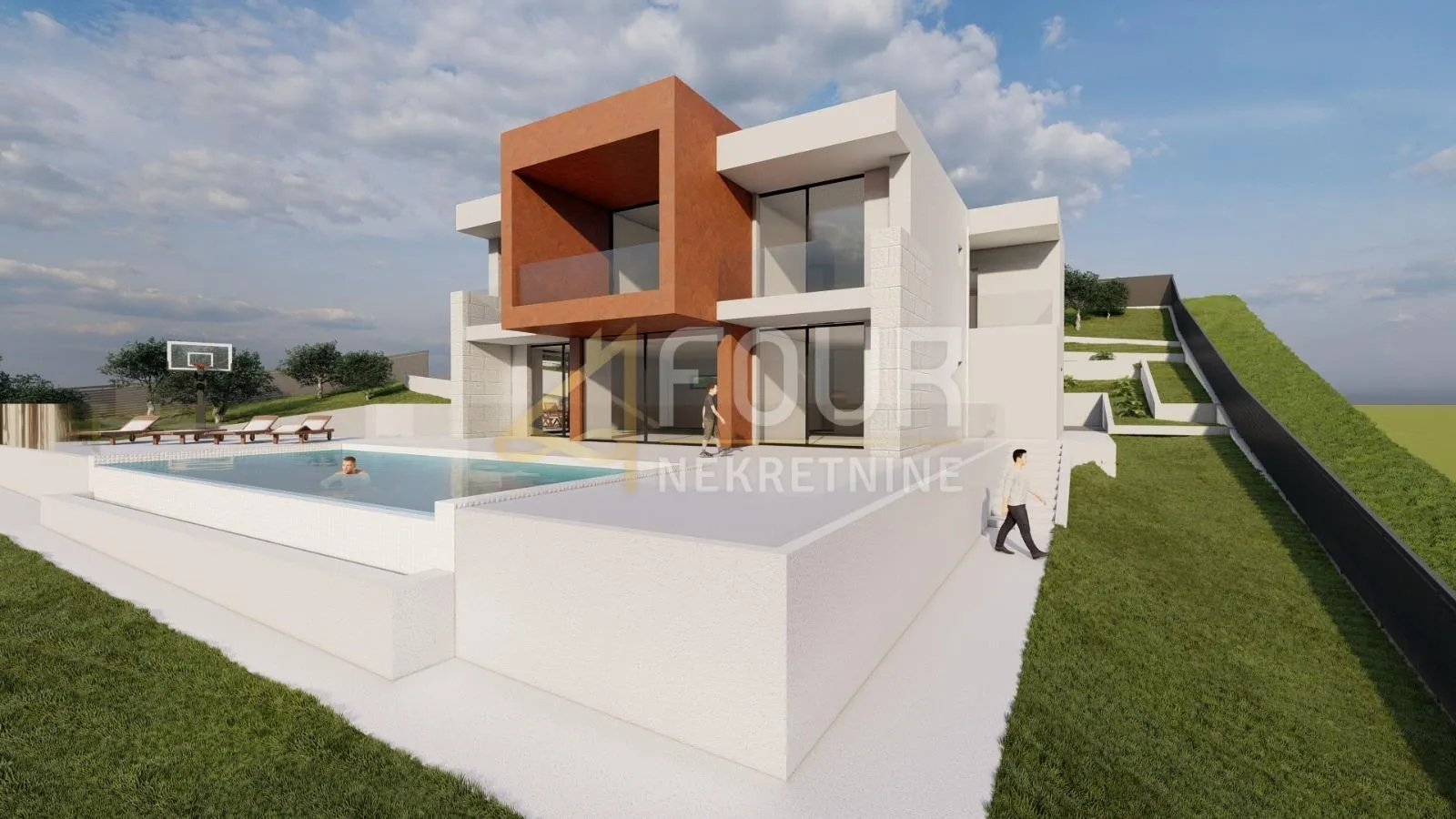 istra, buzet, 2.068m2 zemljište s projektom za modernu vilu s bazenom - slika 3