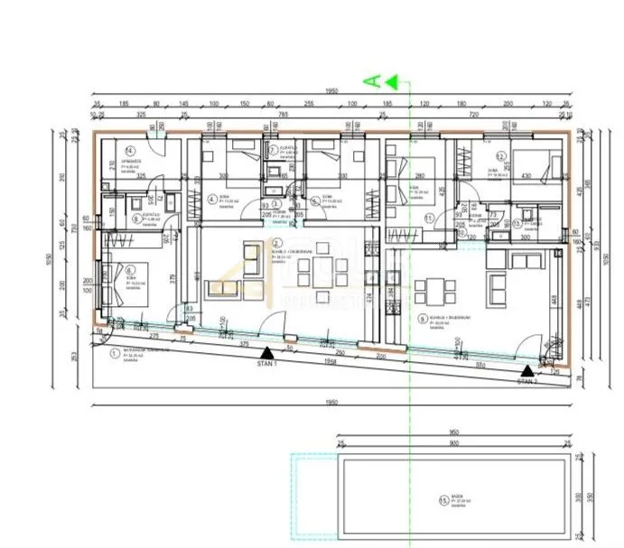 istra, labin, novogradnja s dva stana, 200m2, bazen - slika 8