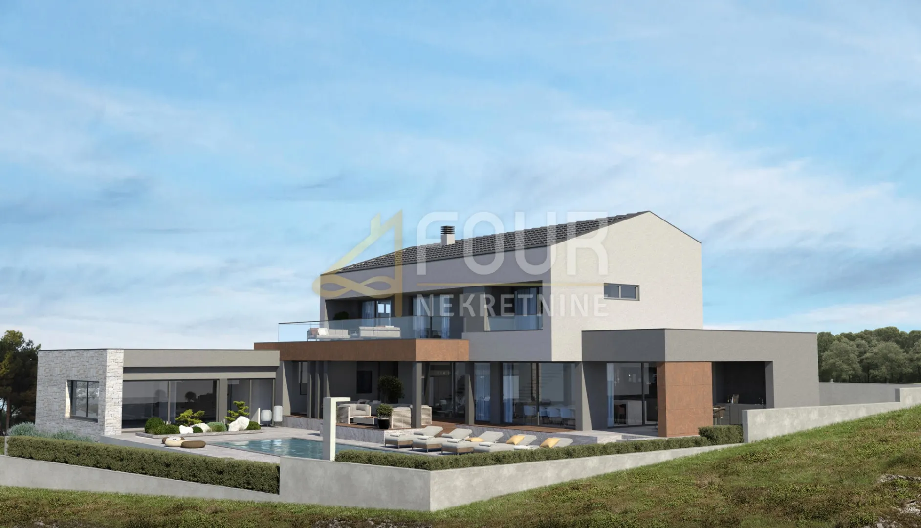 istra, labin, zemljište 1.031m2 s građ. dozvolom za kuću s bazenom! - slika 2