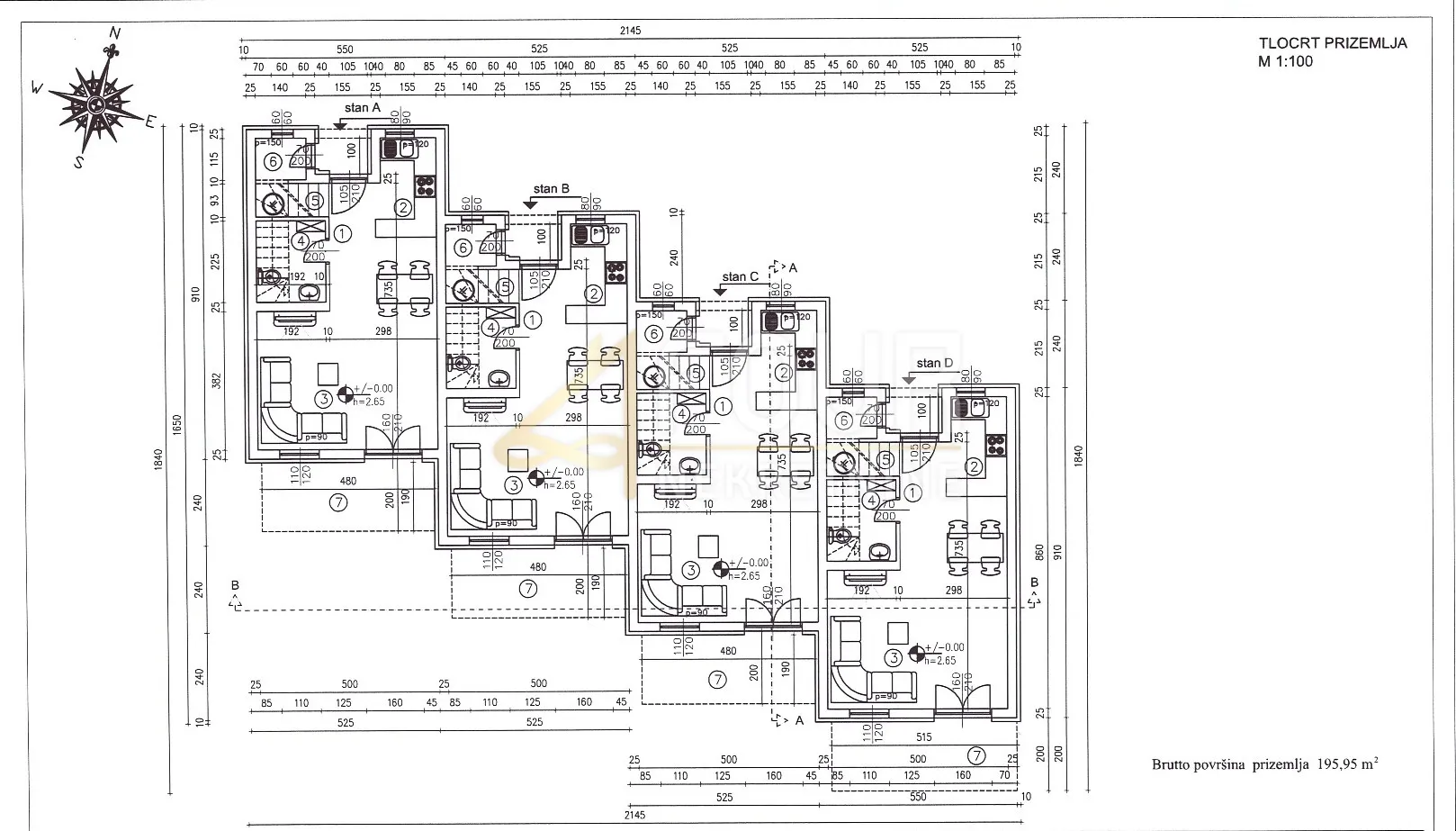 Rijeka, Škurinje, 97.96m2, dvoetažni stan/kuća u nizu, okućnica