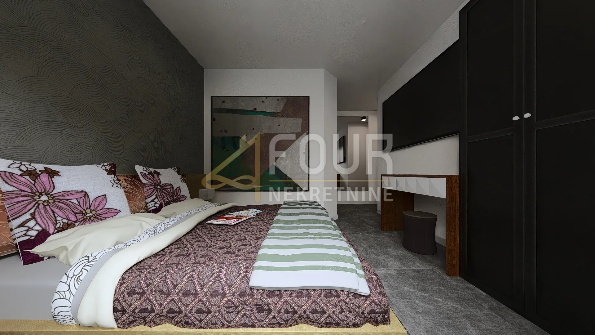 otok krk, novogradnja, 3s+db, bazen, pogled na more - slika 8