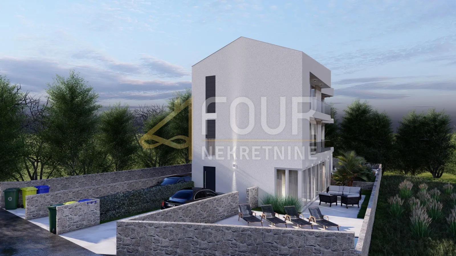 otok krk, soline, novogradnja, penthouse, 2 terase, pogled - slika 5