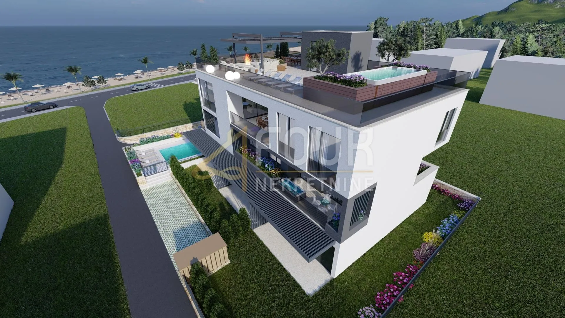 zadar, sukošan, luksuzan penthouse prvi red do mora, 249.10m2, 4s+db - slika 4