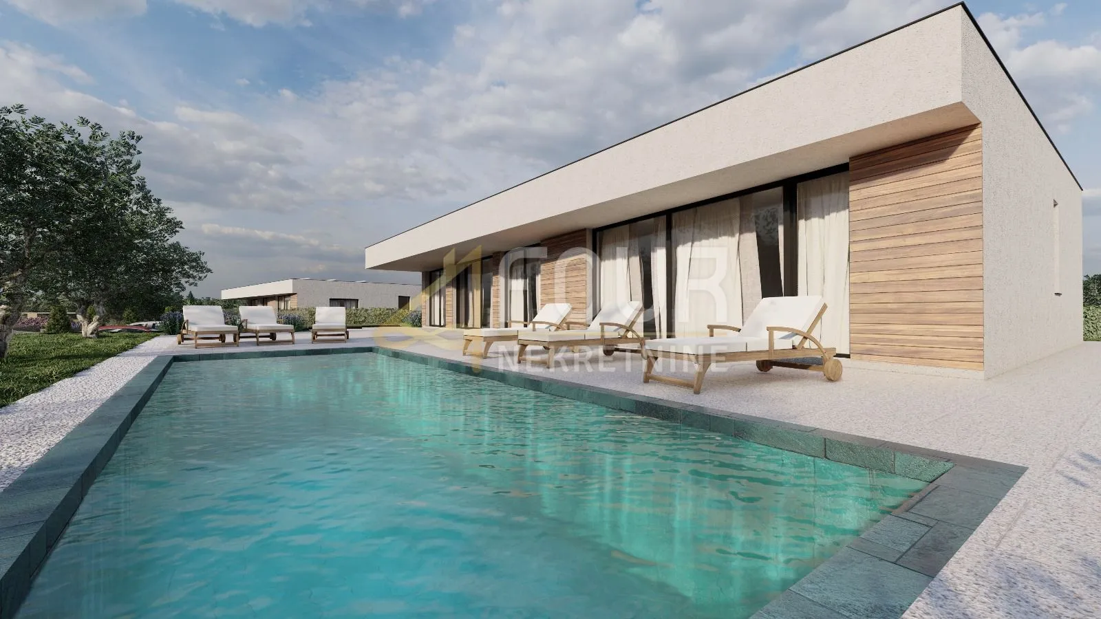 Istra, Labin, novogradnja s dva stana, 200m2, bazen