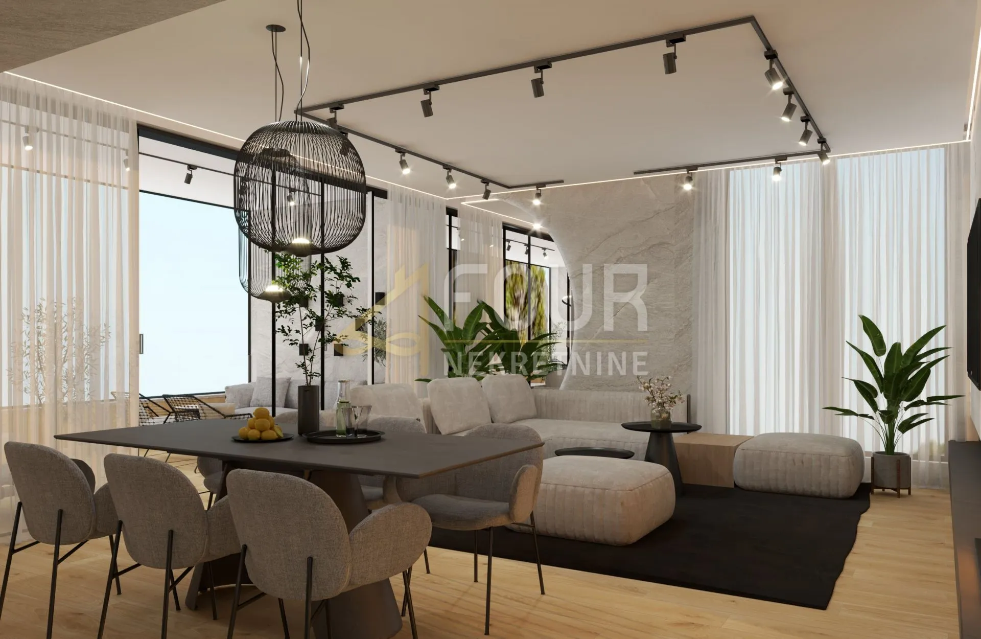 opatija, volosko, luksuzni dvoetažni stan, 109.62m2, 2s+db, terasa, pogled na more - slika 3
