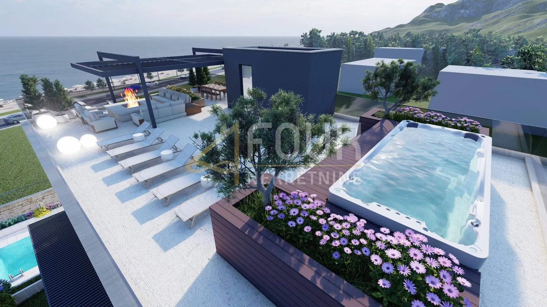 zadar, sukošan, luksuzan penthouse prvi red do mora, 249.10m2, 4s+db - slika 2