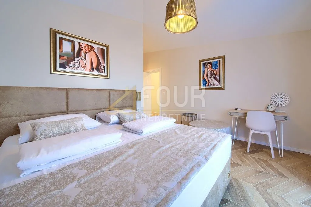 otok krk, malinska - okolica, novogradnja, vila s bazenom, panoramski pogled na more - slika 11