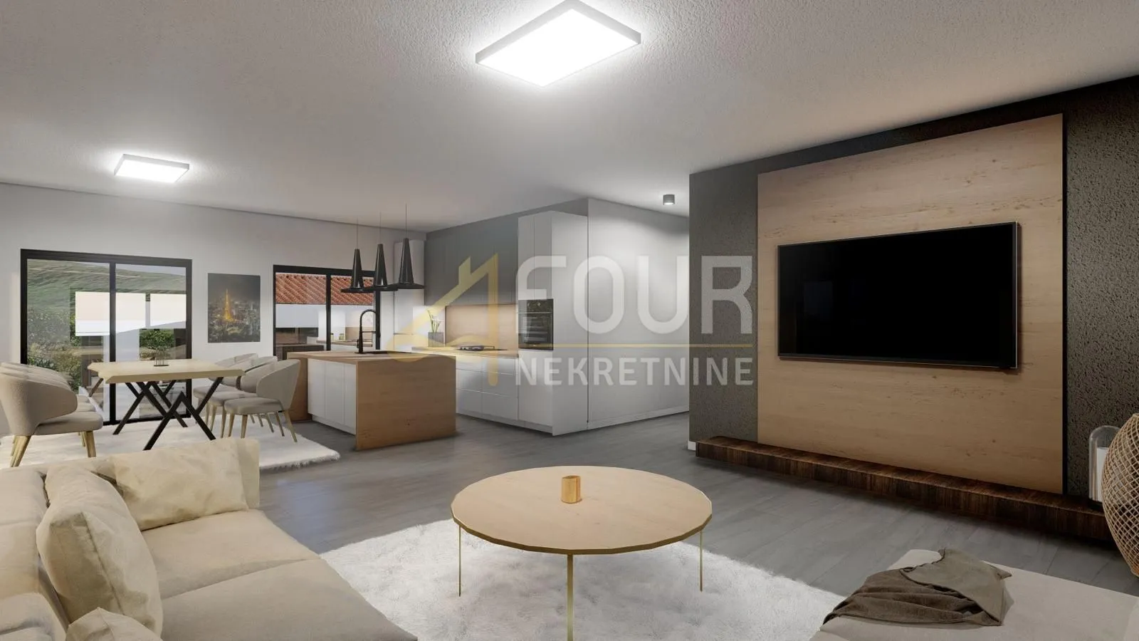 otok krk, vrbnik, novogradnja, 111.30m2, 2s+db, terasa, okućnica i bazen - slika 5