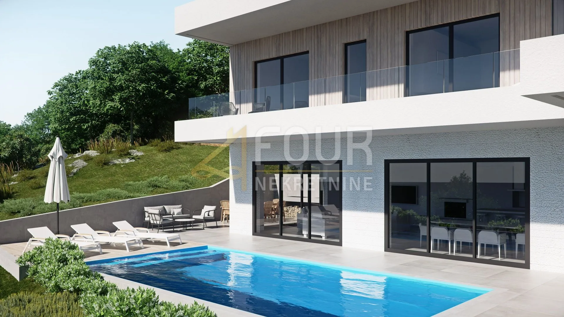 Opatija, građevinsko zemljište, 751m2, pogled na more