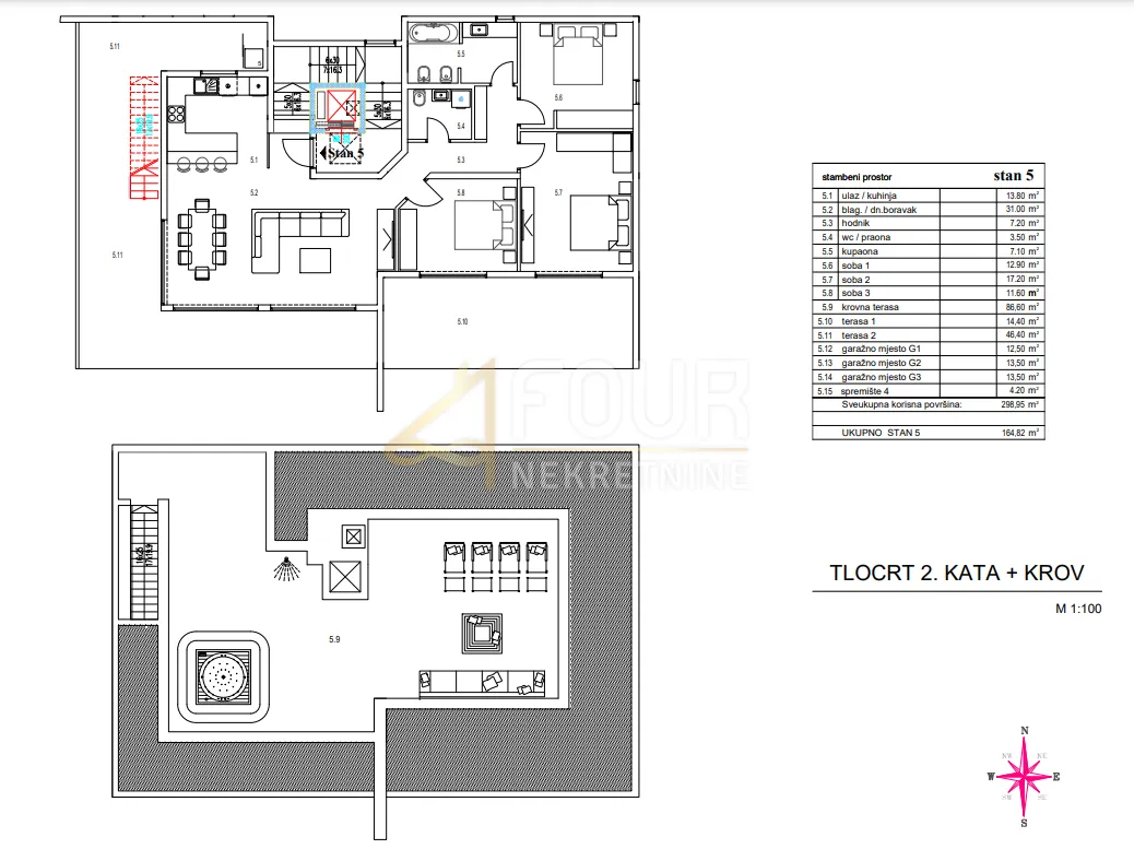 rijeka, kantrida, penthouse 3s+db s krovnom terasom, 164.82m2 - slika 31