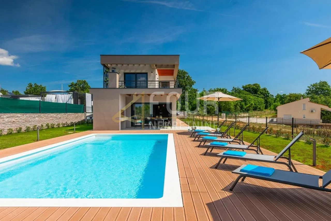 istra, svetvinčenat - okolica, novogradnja, luksuzna vila s bazenom - slika 12