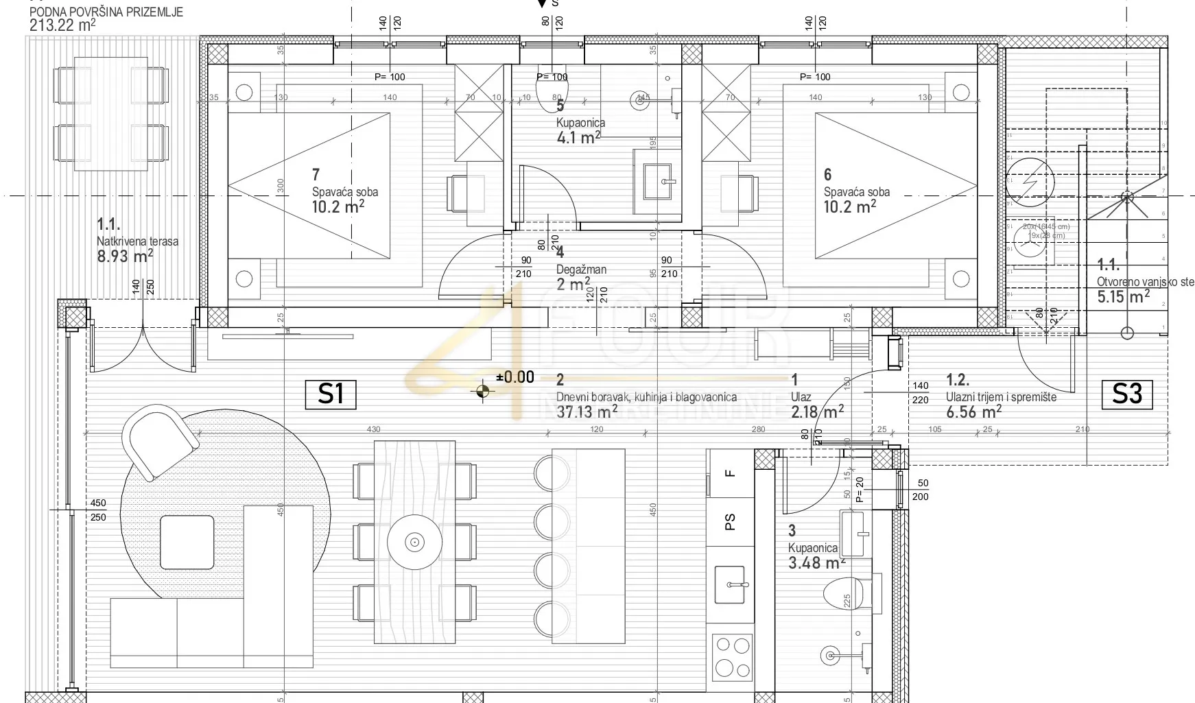 istra, poreč, luksuzan stan s bazenom, 77.03m2, 2s+db - slika 6