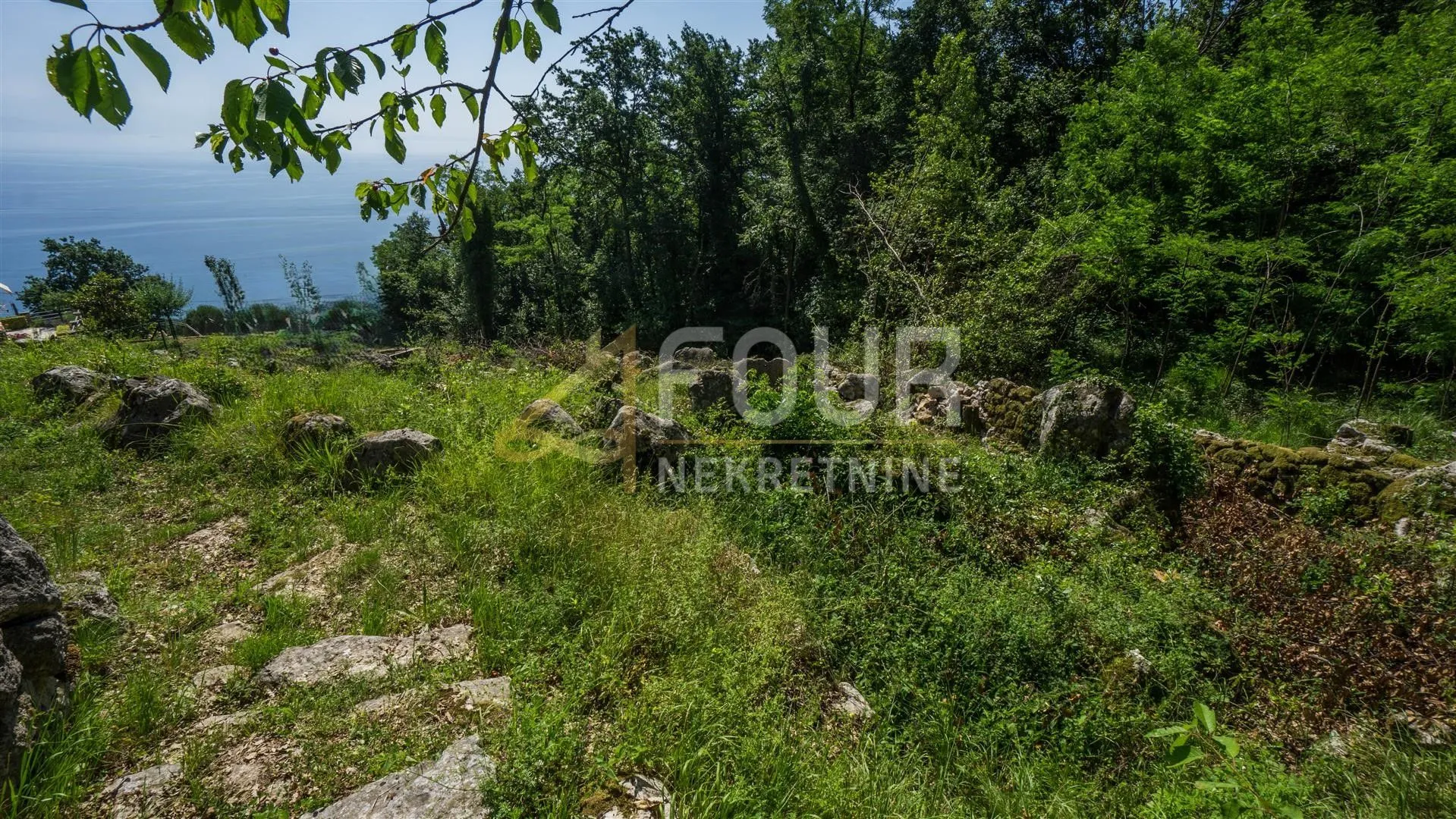lovran - okolica, zemljište 1.398m2, pogled na more - slika 2