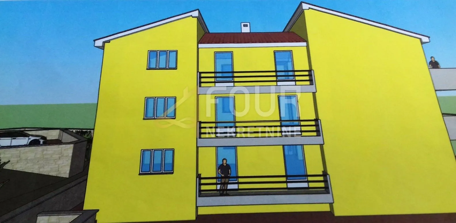 kastav, zemljište s građevinskom dozvolom, 1.000m2 - slika 3