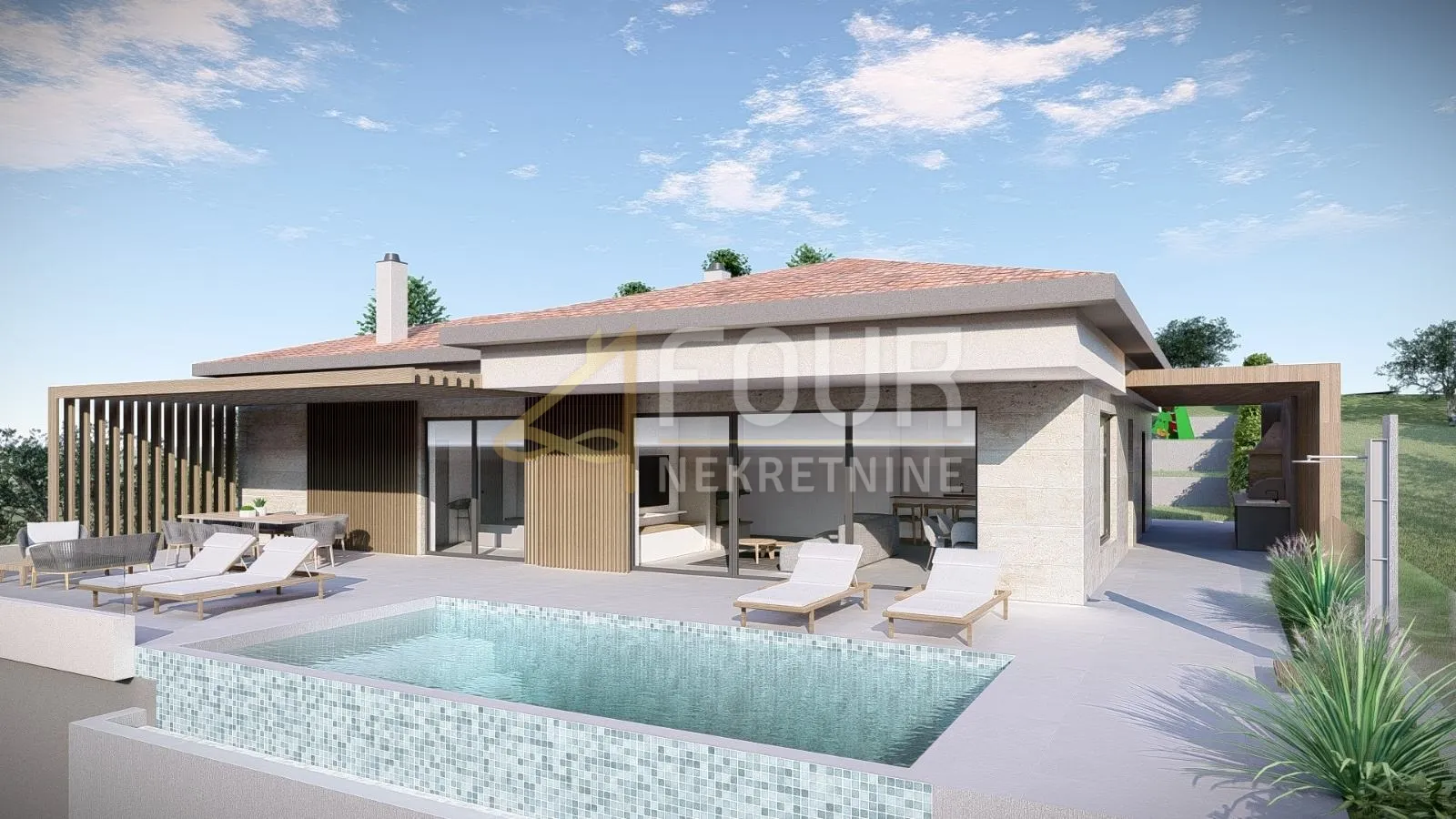 hreljin, građevinsko zemljište, 1.265m2, pogled na more - slika 2