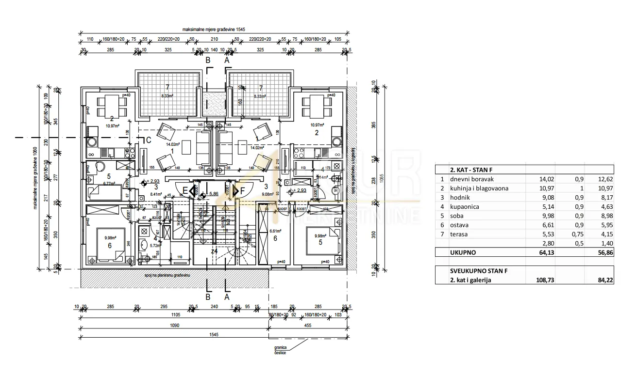 Istra, Fažana, novogradnja, 84.22m2, stan s galerijom, terasa
