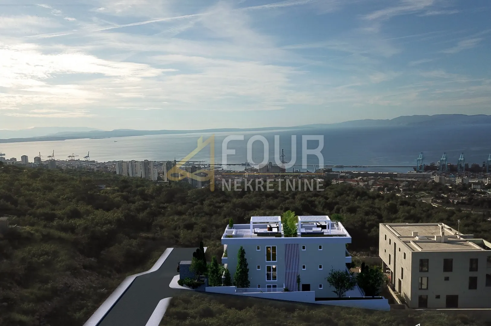 rijeka, drenova, 2s+db, 129.95, bazen, pogled na more - slika 5