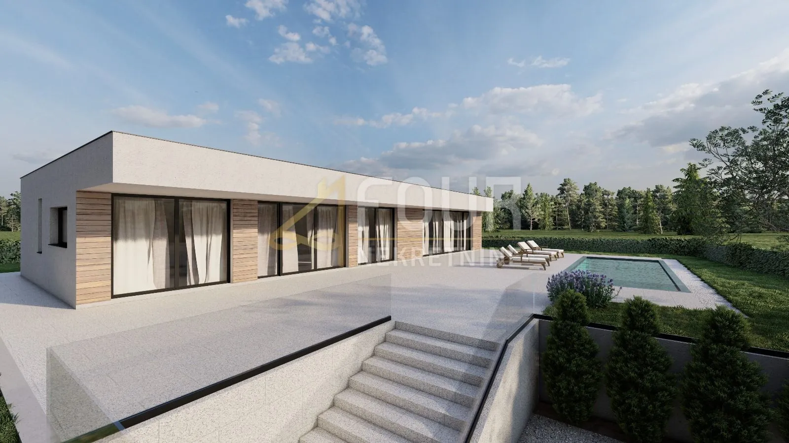 istra, labin, novogradnja s dva stana, 200m2, bazen - slika 2