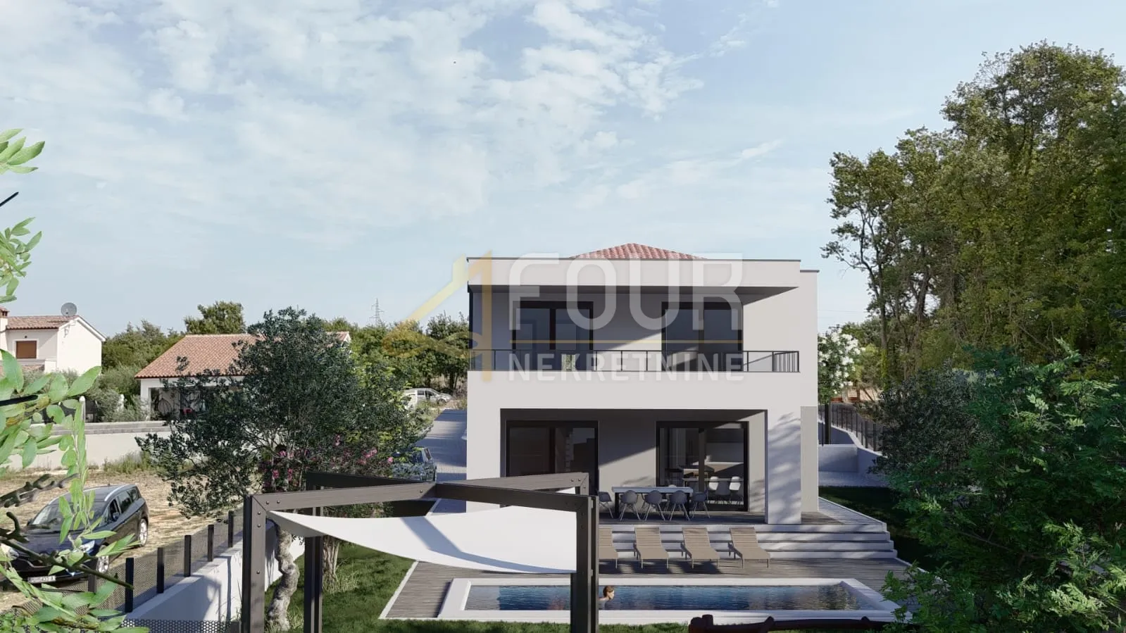 istra, galižana, kuća s bazenom, pogled na more - slika 5