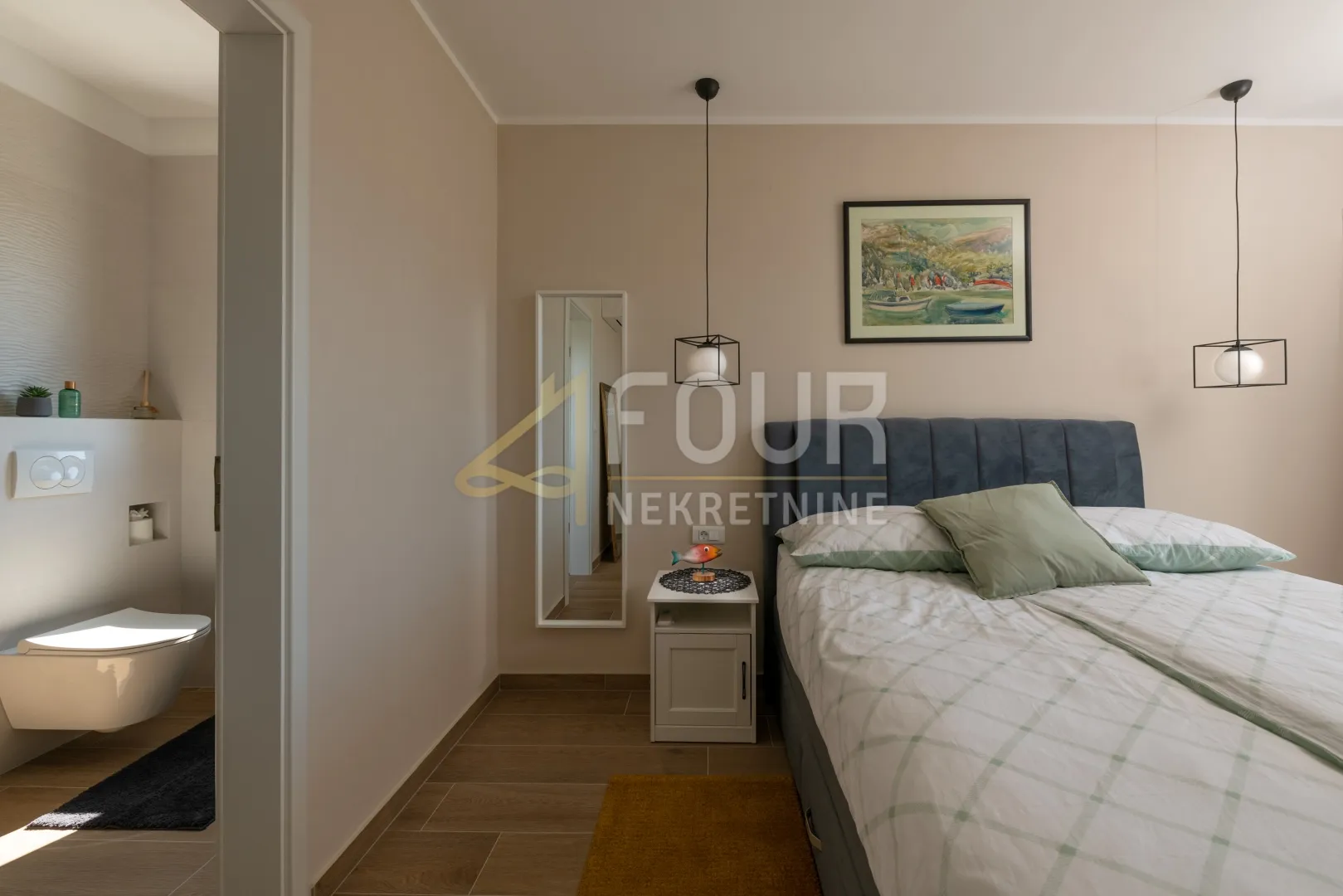 istra, krnica, samostojeća vila s bazenom, pogled na more - slika 9