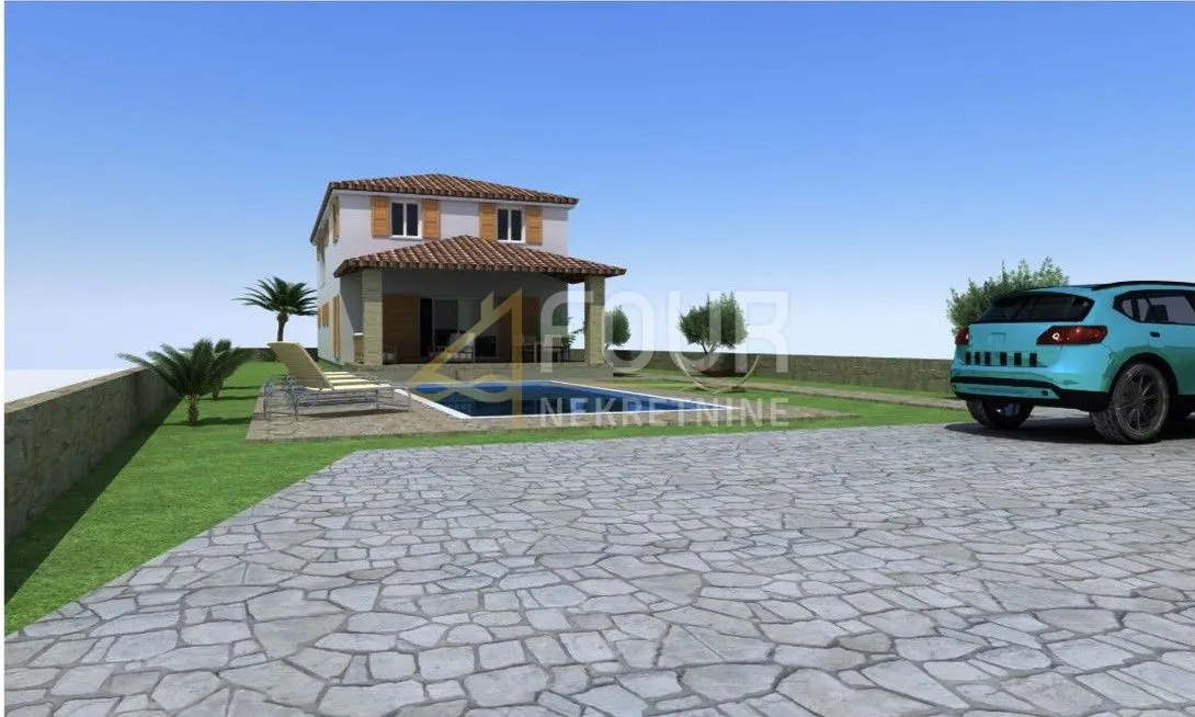 istra, barban- okolica, građevinsko zemljište 784m2 s projektom za kuću s bazenom - slika 3