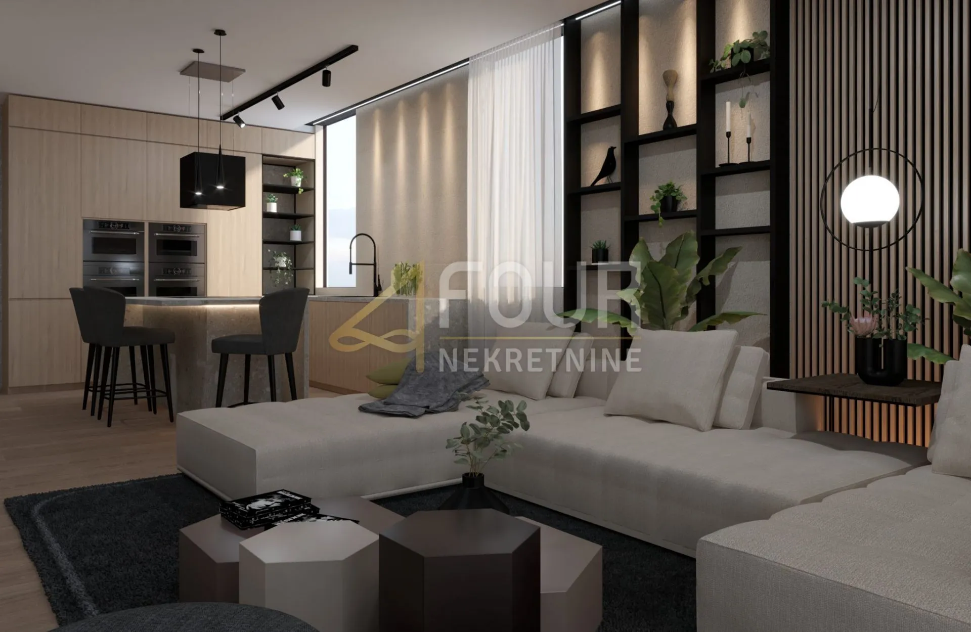 Opatija, Volosko, luksuzan stan, 128.32m2, 3s+db, pogled na more