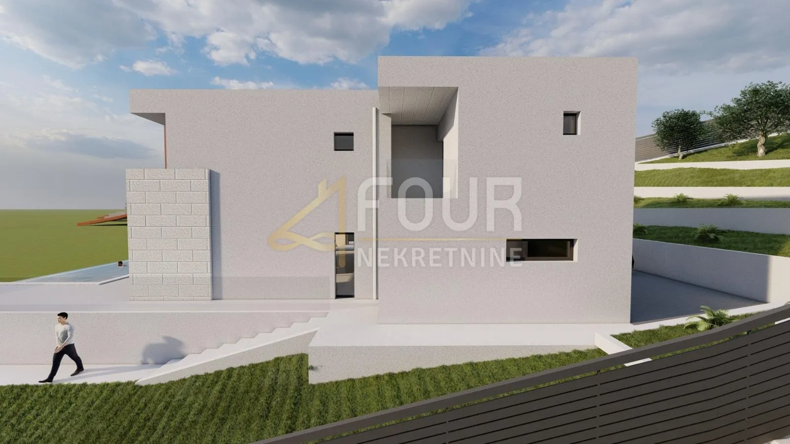 istra, buzet, 2.068m2 zemljište s projektom za modernu vilu s bazenom - slika 6