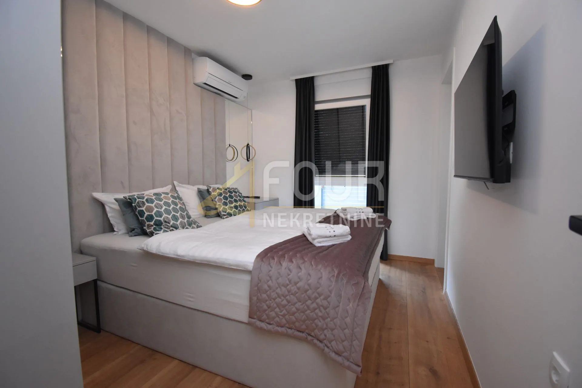otok krk, malinska, novogradnja, 88.42m2, 3s+db, bazen, okućnica - slika 8