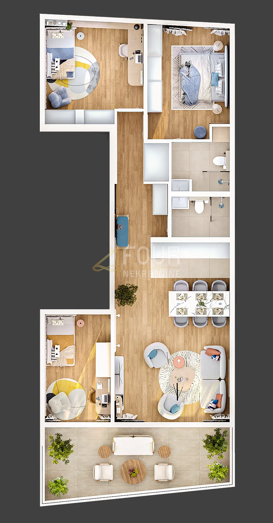rijeka, kantrida, luksuzna novogradnja, 107.77m2, 3s+db, terasa - slika 10