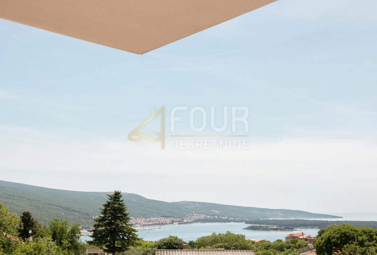 otok krk, kornić, novogradnja, kuća s bazenom, pogled - slika 33
