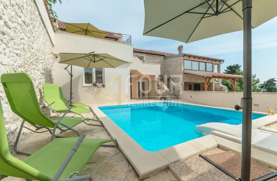 zadar - okolica, kuća s bazenom, 150m2, pogled na more - slika 4