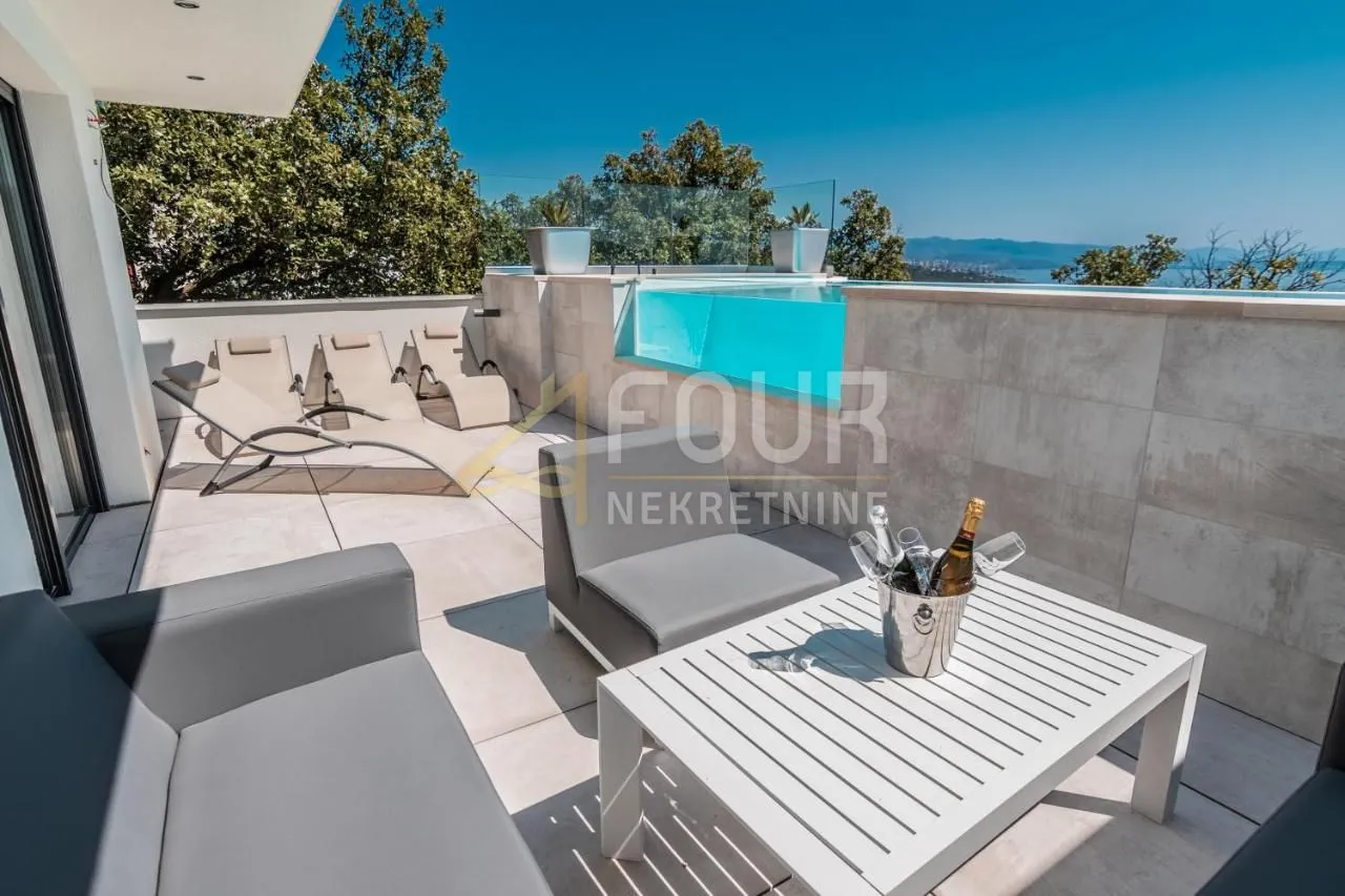 opatija, pobri, moderna luksuzna vila s infinity bazenom i panoramskim pogledom - slika 5