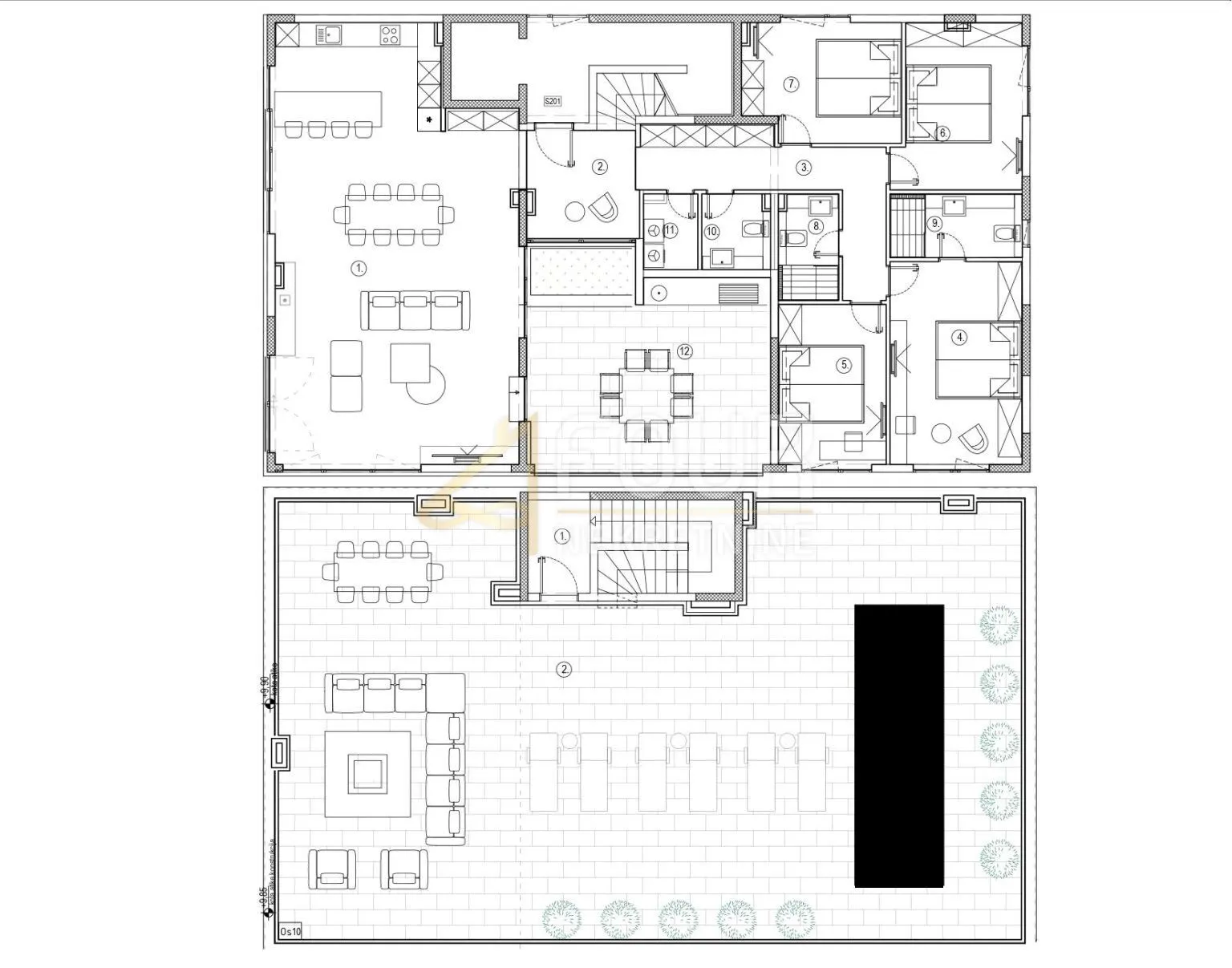 zadar, sukošan, luksuzan penthouse prvi red do mora, 249.10m2, 4s+db - slika 3