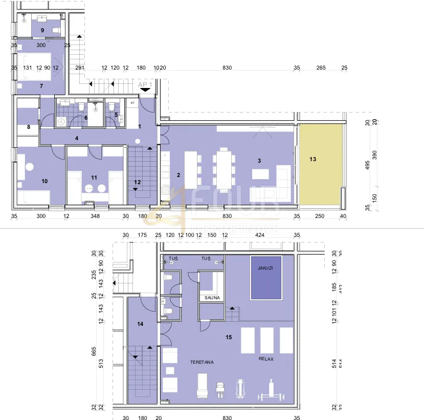 opatija, volosko, luksuzni dvoetažni stan, 165.85m2, 3s+db, terasa, pogled na more - slika 10