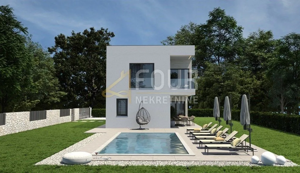 Veprinac, građevinsko zemljište 858m2, pogled na more - Veprinac, Opatija