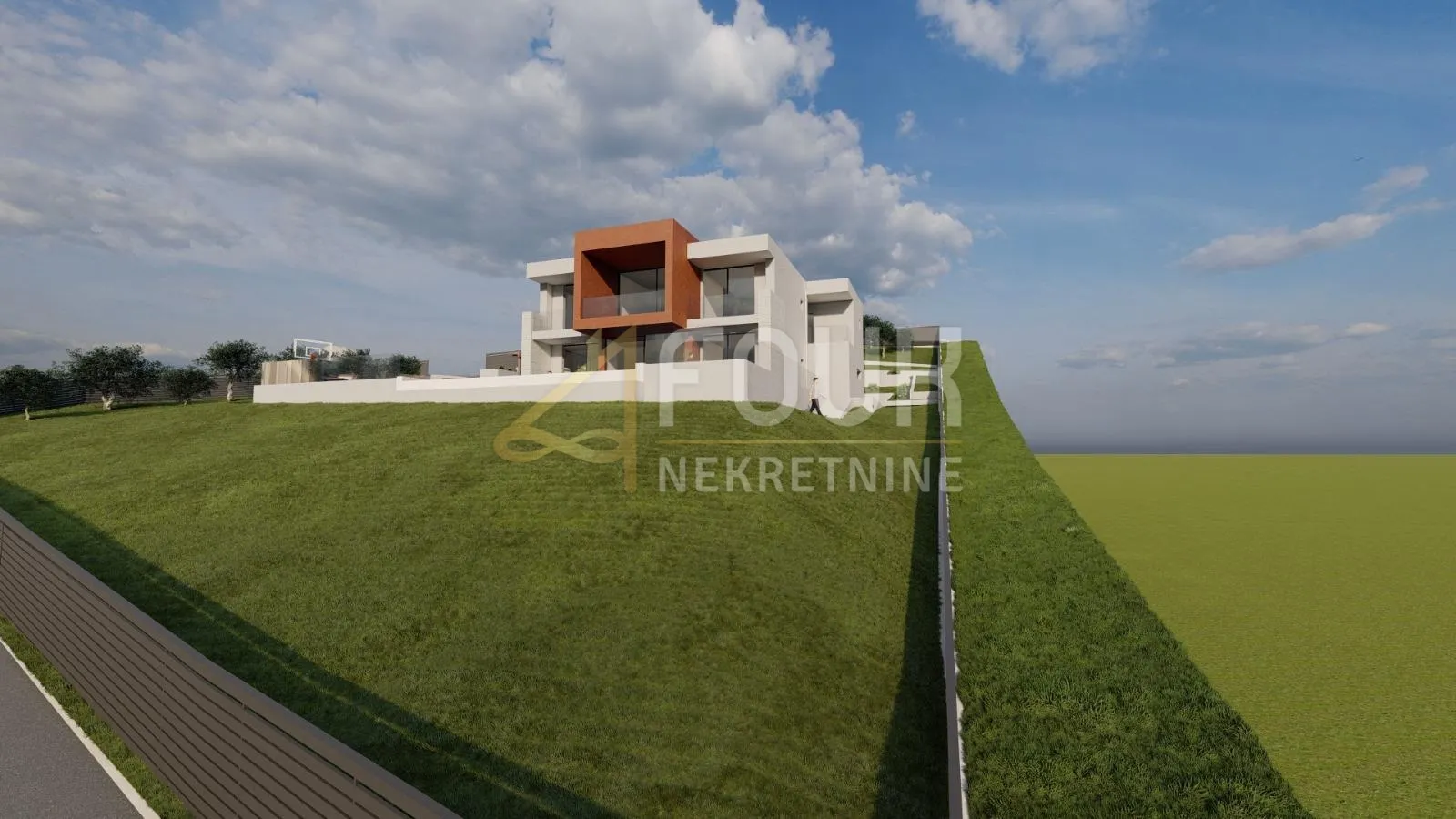 istra, buzet, 2.068m2 zemljište s projektom za modernu vilu s bazenom - slika 4