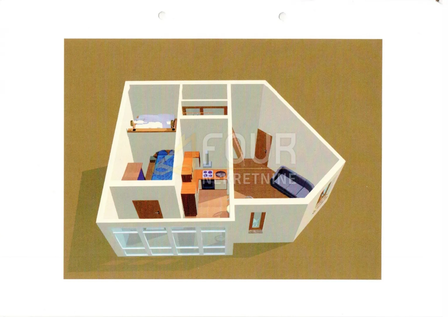 istra, červar-porat, 35.20m2, 2-sobni stan - slika 7