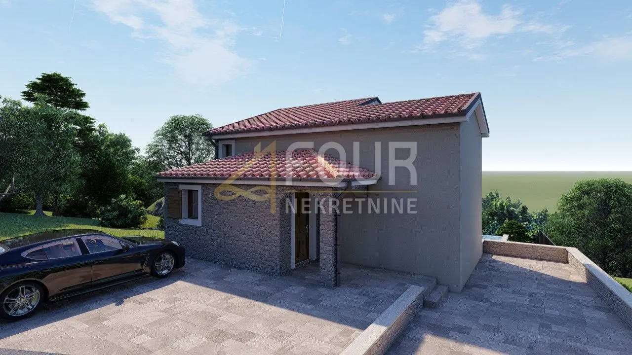 istra, grožnjan, građevinsko zemljište s projektom za 3 vile s bazenima - slika 4