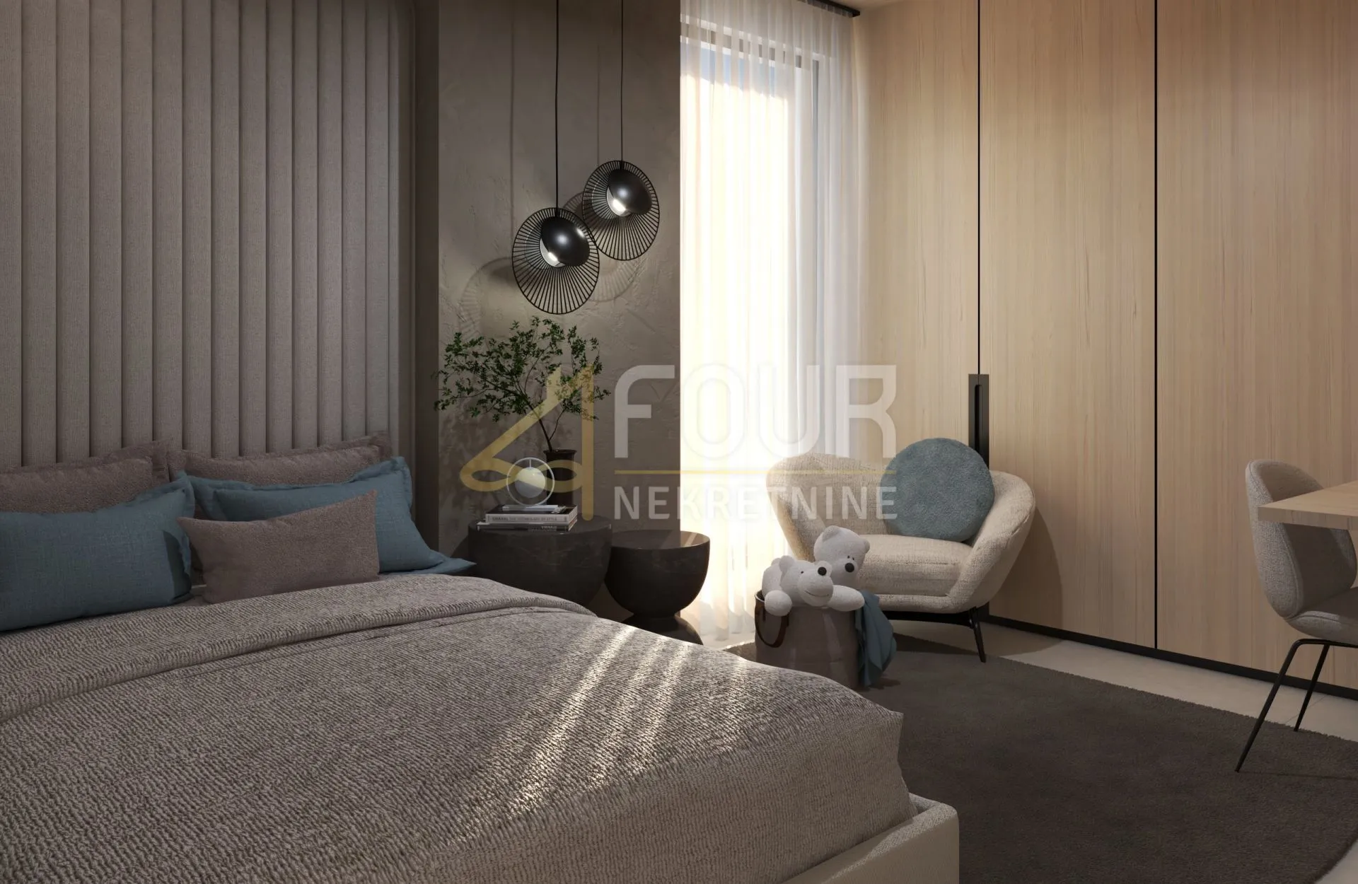 opatija, volosko, luksuzni dvoetažni stan s bazenom, 136.80m2, 4s+db, pogled na more - slika 13
