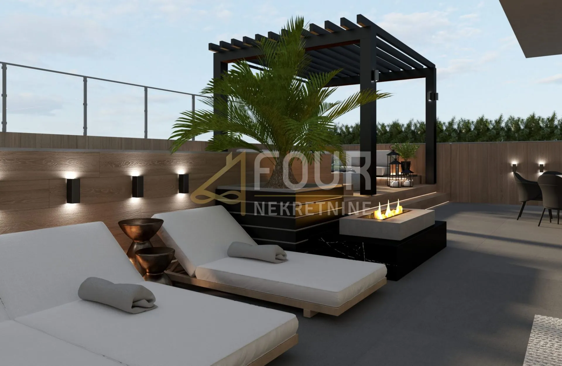 Opatija, Volosko, luksuzan penthouse, 178.98m2, 3s+db, pogled na more